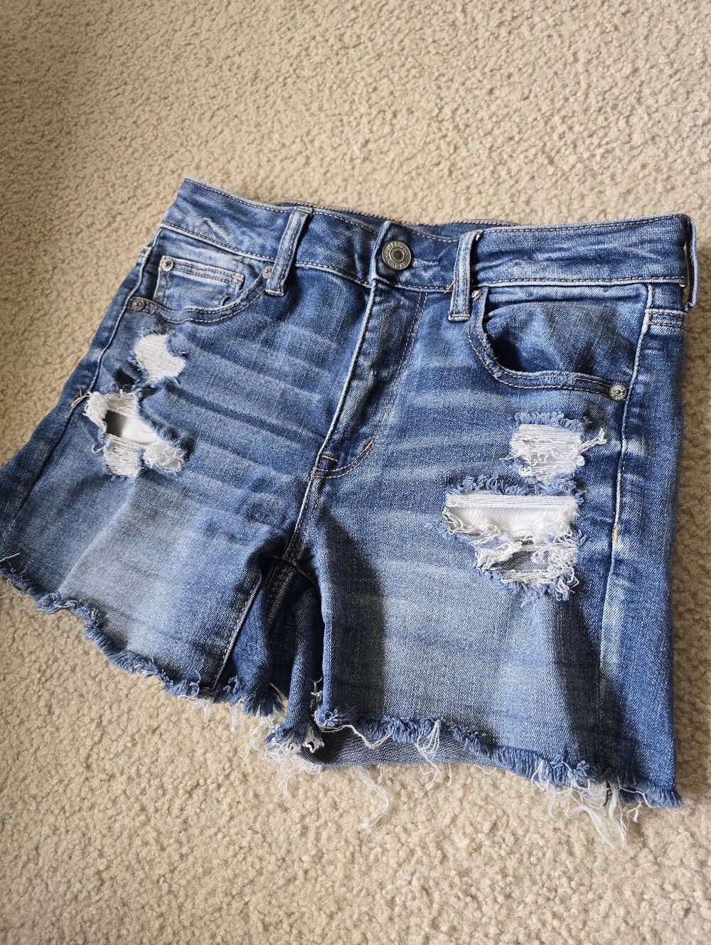 American Eagle Hi Rise Shortie Distressed Womens Size 4 Fits 6 Too